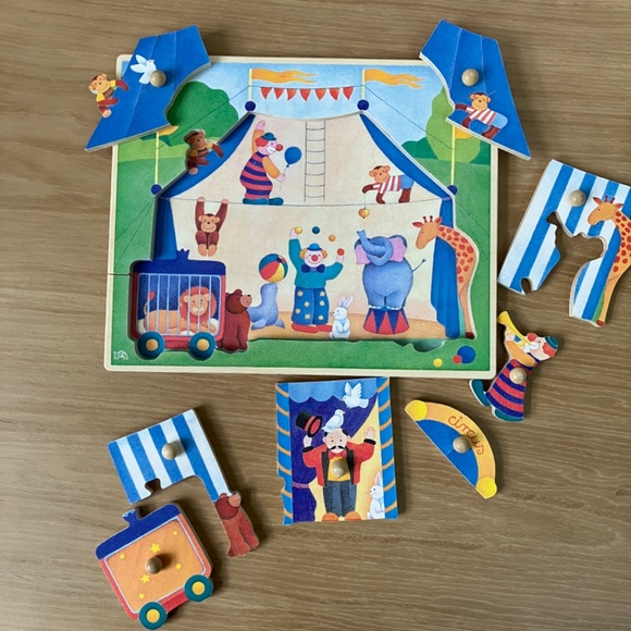 Wooden Circus Puzzle - Picture 2 of 5